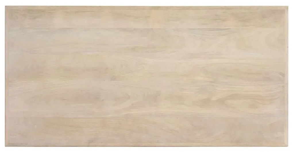 vidaXL Τραπεζαρία Λευκή 120 x 60 x 75 εκ. από Μασίφ Ξύλο Μάνγκο