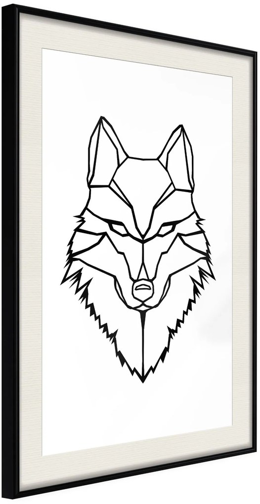 Αφίσα - Wolf Look - 20x30 - Μαύρο - Με πασπαρτού