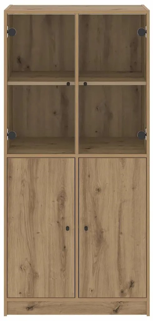vidaXL Ντουλάπα με Πόρτες Αρτισιανή Δρυς 68x37x142 εκ. Επεξ. Ξύλο