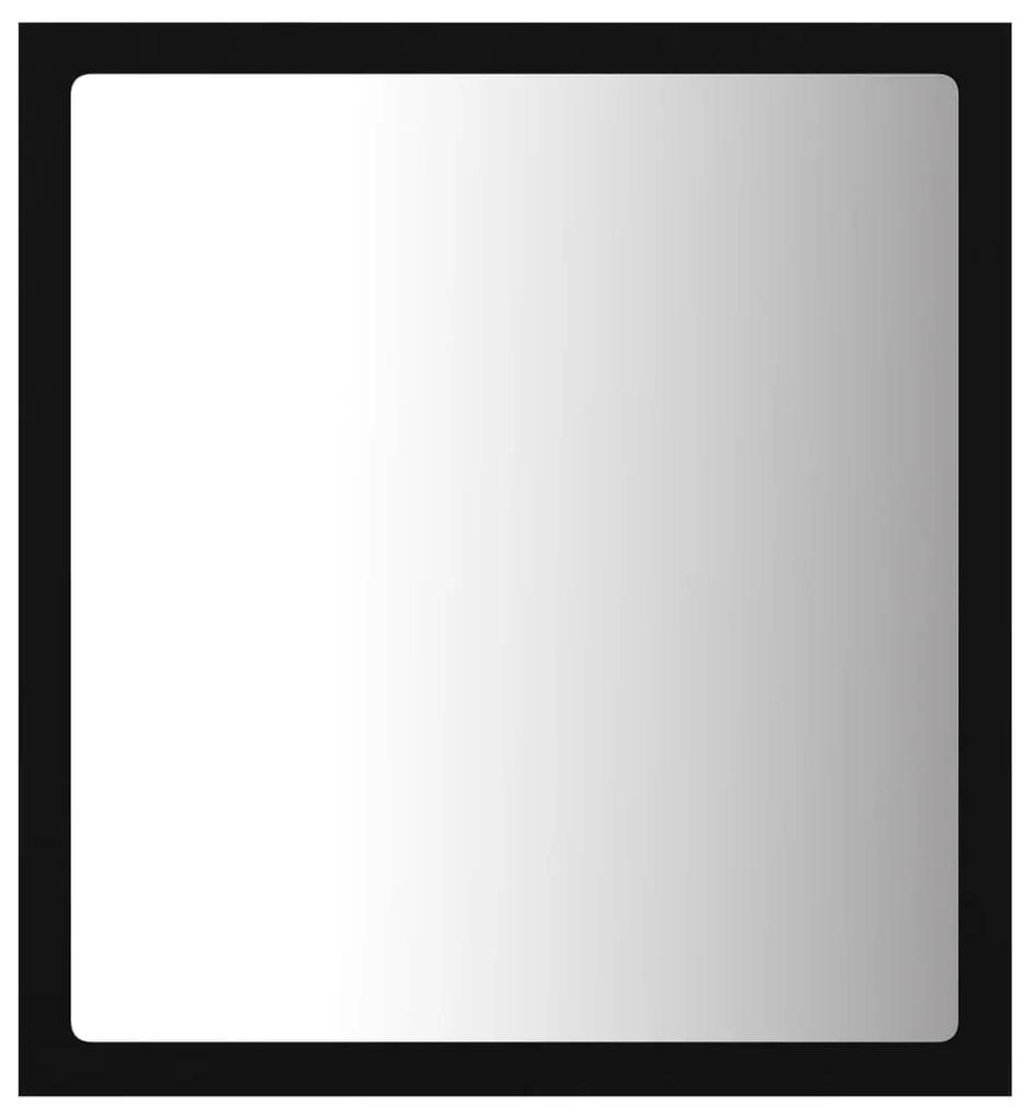 vidaXL Καθρέφτης Μπάνιου με LED Μαύρος 40 x 8,5 x 37 εκ. Ακρυλικός