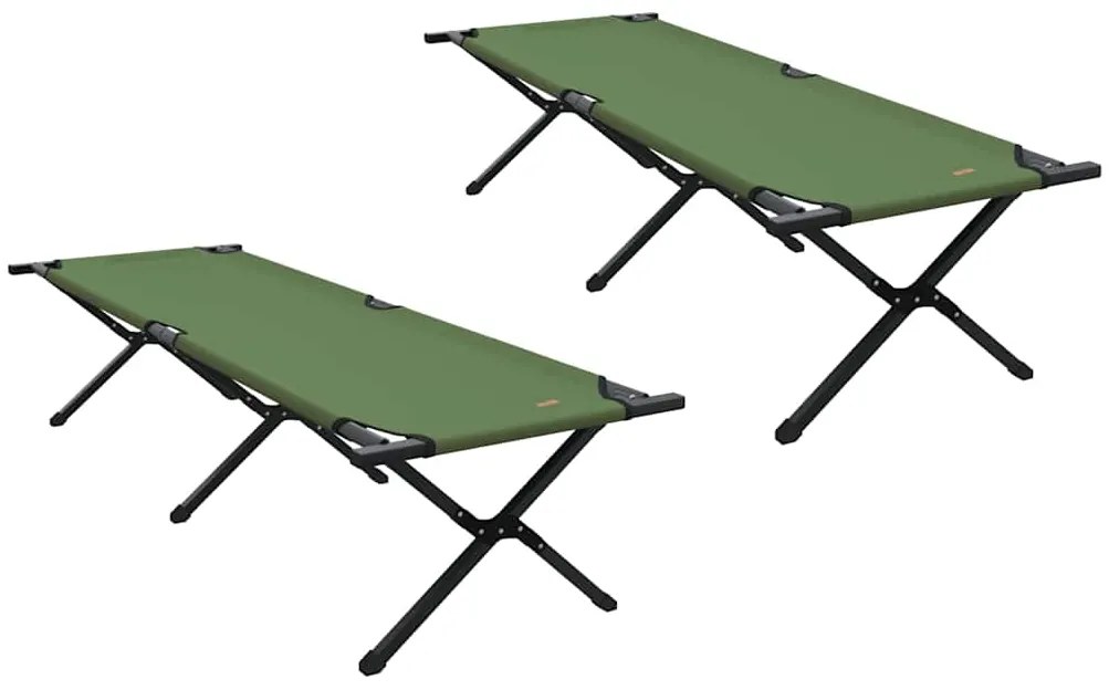 vidaXL Αναδιπλούμενο Κρεβάτι Κάμπινγκ 2 pcs Amy κίτρινο Ύφασμα Oxford