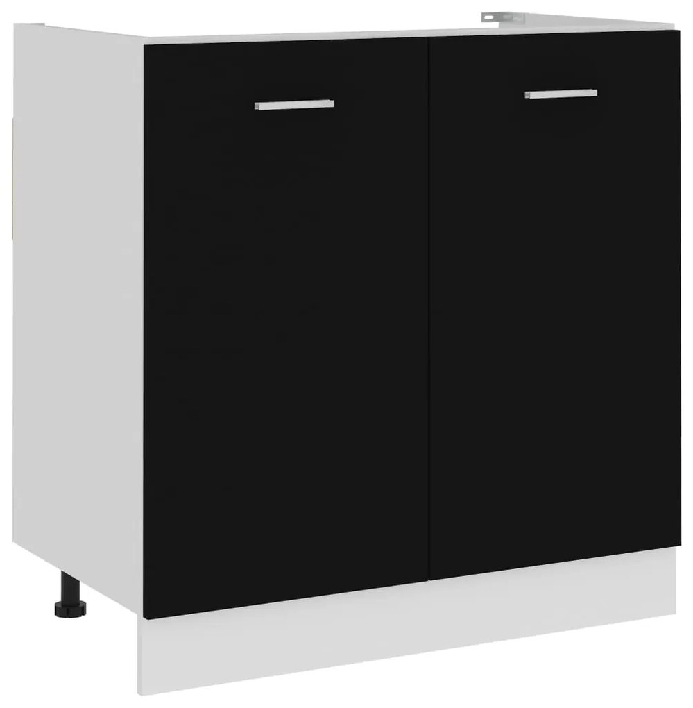 vidaXL Ντουλάπι Νιπτήρα "Lyon" Μαύρο 80x46x81,5 εκ. από Τεχνητό Ξύλο