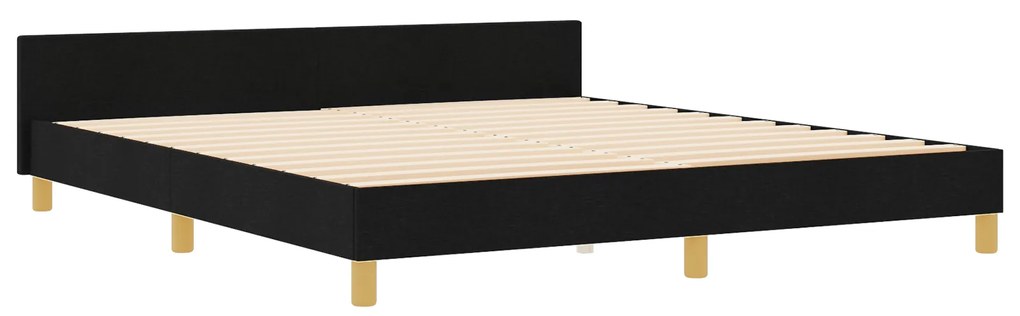 vidaXL Κρεβάτι Μαύρο 180x200 εκ Υφάσμα