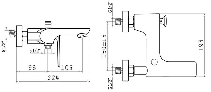 Μπαταρία μπάνιου Ermosa Χρωμέ 19.3x22.4x5 εκ.