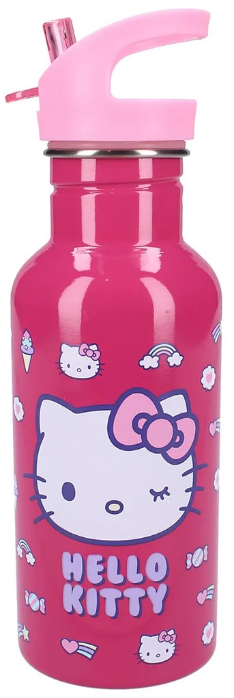 Παγούρι 500ml Με Καλαμάκι Vado Bags Hello Kitty Take A Sip