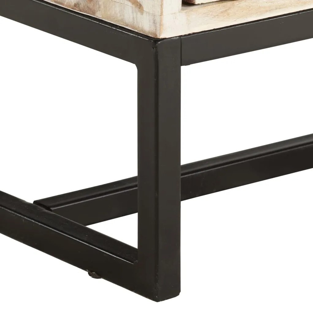 vidaXL Έπιπλο Τηλεόρασης Λευκό 140 x 30 x 45 εκ. Μασίφ Ξύλο Ακακίας