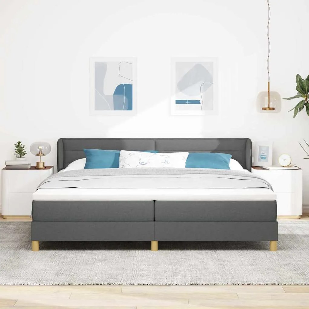 vidaXL Κρεβάτι με Ελατήρια και Στρώμα Κρεμ 90x200 εκ Υφασμα με στρώμα