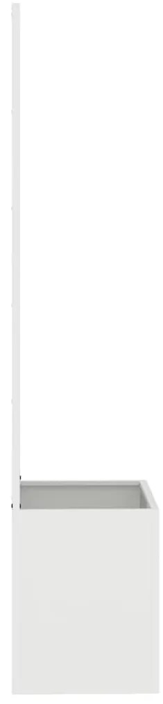 vidaXL Οθόνη Ιδιωτικότητας Κήπου Μαιανδρικό σχέδιο Λευκό 50 x 140 cm