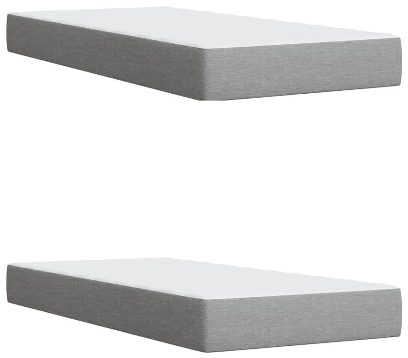 ΚΡΕΒΑΤΙ BOXSPRING ΜΕ ΣΤΡΩΜΑ ΑΝΟΙΧΤΟ ΓΚΡΙ 200X200 ΕΚ. ΥΦΑΣΜΑΤΙΝΟ 3293701