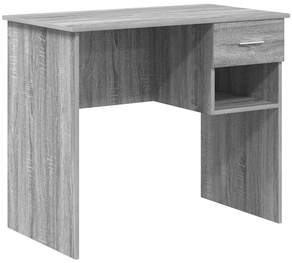 vidaXL Γραφείο Γκρι sonoma 90 x 49.5 x 75 εκ. Επεξεργασμένο ξύλο