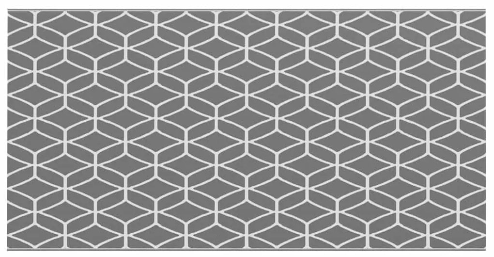 vidaXL Χαλί εξωτερικού χώρου Γκρι και λευκό 250 x 500 cm PP