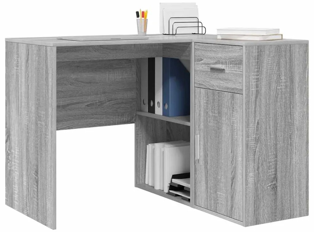 vidaXL Γωνιακό γραφείο με συρτάρι 2 pcs Γκρι sonoma 102 x 50 x 75 εκ