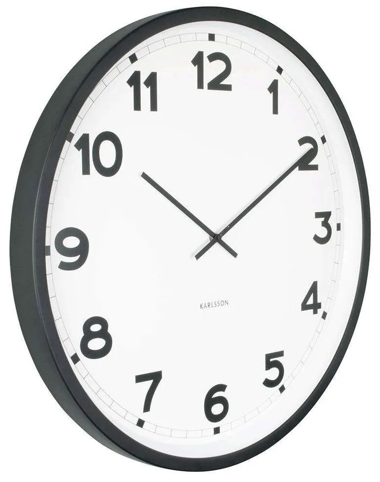 Ρολόι Τοίχου New Classic KA5847WH Φ40,6cm Black-White Karlsson Metal