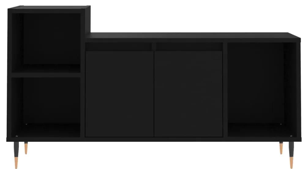 vidaXL Έπιπλο Τηλεόρασης Μαύρο 100x35x55 εκ. Επεξ. Επεξεργασμένο Ξύλο