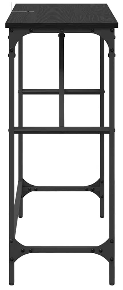 vidaXL Τραπέζι κονσόλας Μαύρη Οξυά 75 x 32 x 75 εκ. Επεξεργασμένο ξύλο