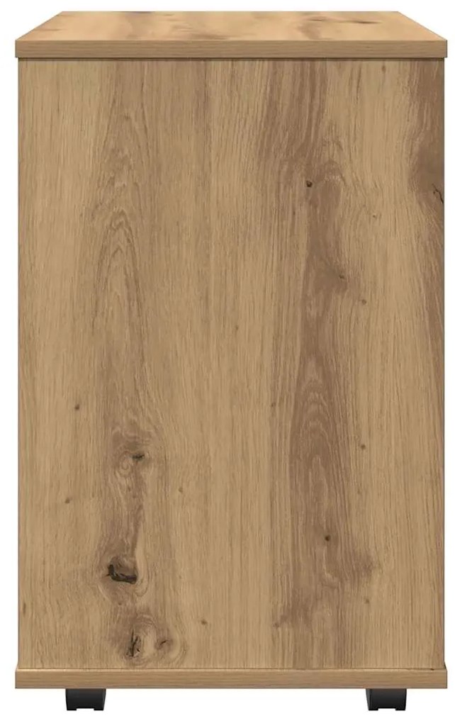 vidaXL Ντουλάπι Τροχήλατο Αρτισιανή Δρυς 46x36x59 εκ. Επεξεργ. Ξύλο