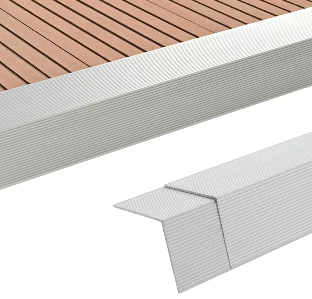 vidaXL Γωνίες Deck 5 τεμ. Ασημί 170 εκ. από Αλουμίνιο