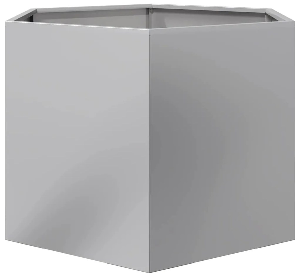 vidaXL Ζαρντινιέρα Κήπου Εξάγωνη 69x60x45 εκ. Γαλβανισμένο Χάλυβα