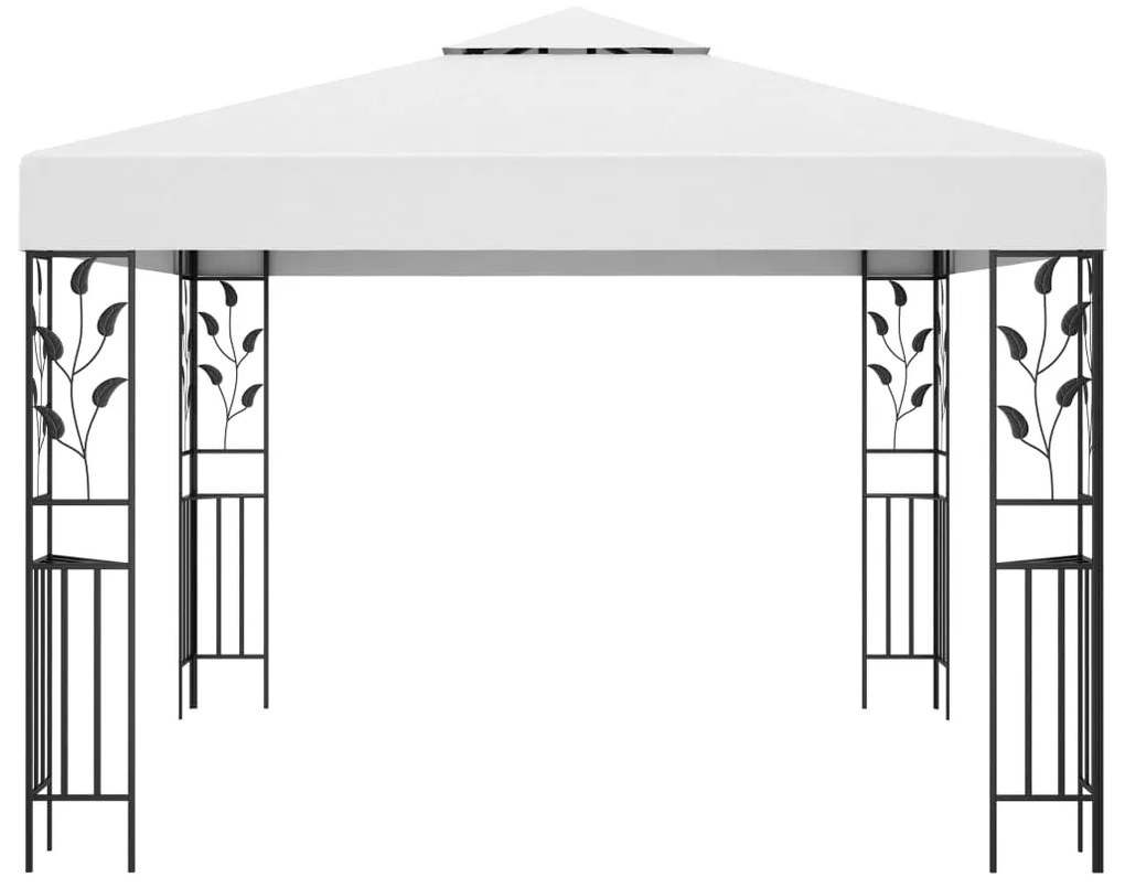 vidaXL Κιόσκι Λευκό 3 x 3 μ. 180 γρ./μ²