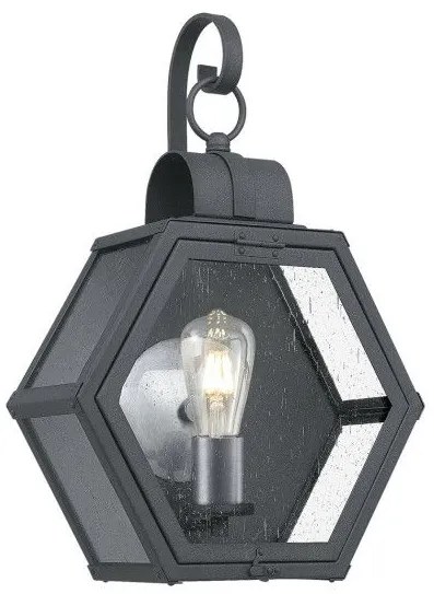 Απλίκα Φωτιστικό Τοίχου Μεσαίο E27 60W IP44 Heath Elstead QN-HEATH-M-MB Μαύρο