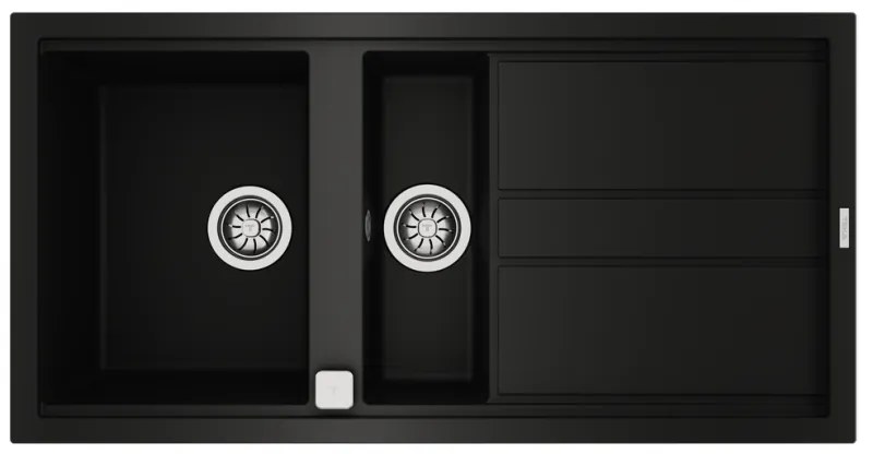 TEKA NOVA 60 B-TG 1 1/2B 1D  Ένθετος Γρανιτένιος νεροχύτης Μαύρος Μ100xΠ51εκ