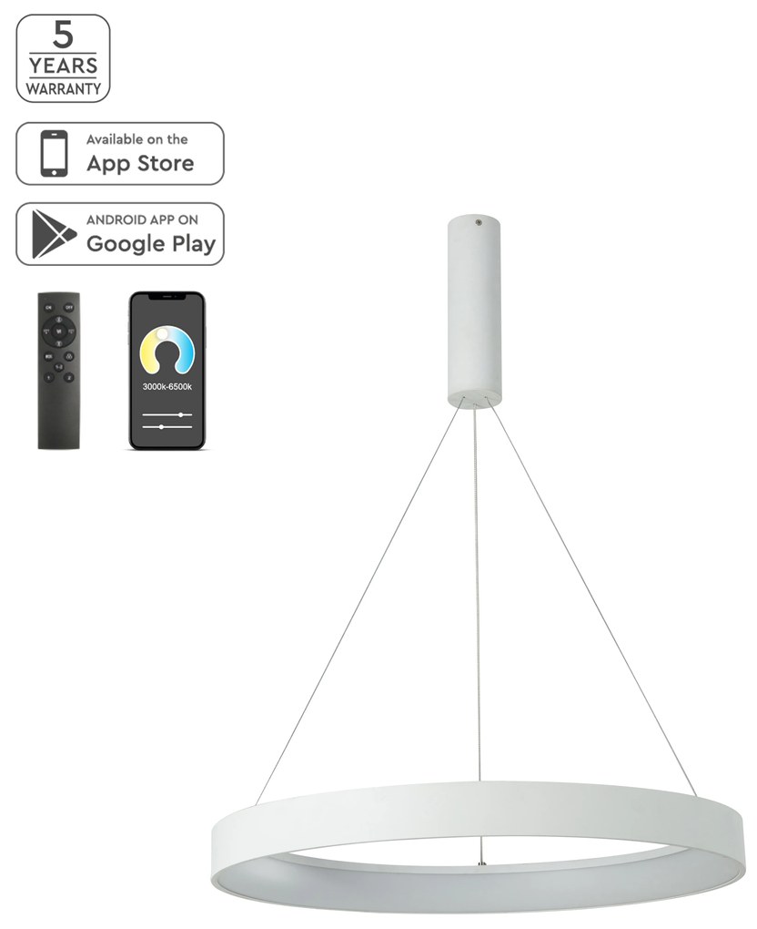 Γραμμικό Φωτιστικό SE LED SMART 60 AMAYA PENDANT WHITE Δ5 - 21W - 50W - 77-8141