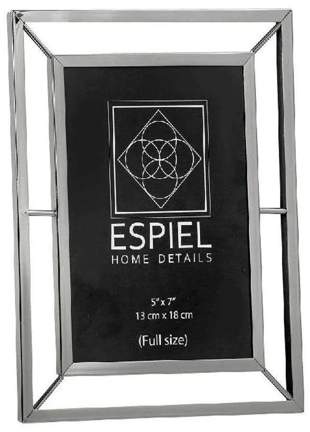 Κορνίζα Επιτραπέζια Μεταλλική FAM407 10Χx15cm Silver Espiel Metal