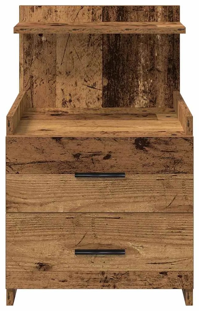 vidaXL Κομοδίνο με 2 Συρτάρια από Παλιό Ξύλο 40x36,5x62 εκ.