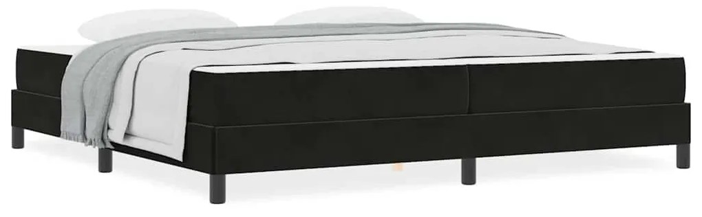 vidaXL Κρεβάτι box spring με στρώμα Μαύρο 200 x 200 cm Βελούδο