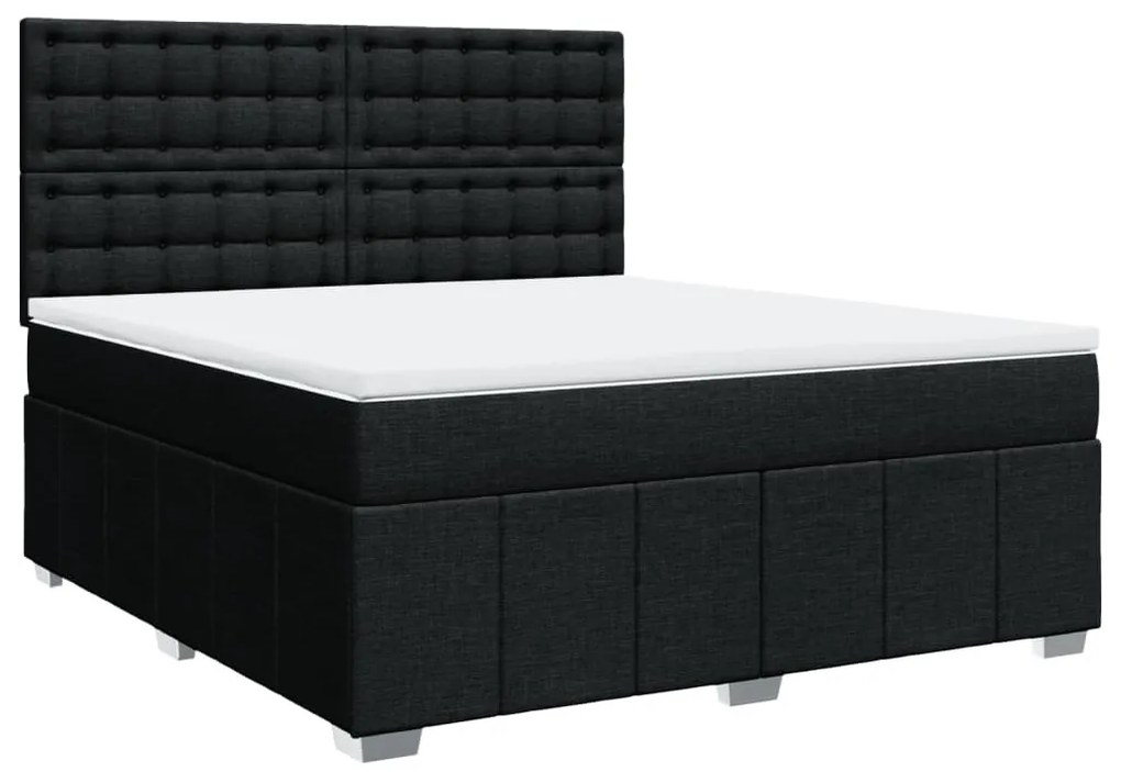 ΚΡΕΒΑΤΙ BOXSPRING ΜΕ ΣΤΡΩΜΑ ΜΑΥΡΟ 180X200 ΕΚ. ΥΦΑΣΜΑΤΙΝΟ 3294063