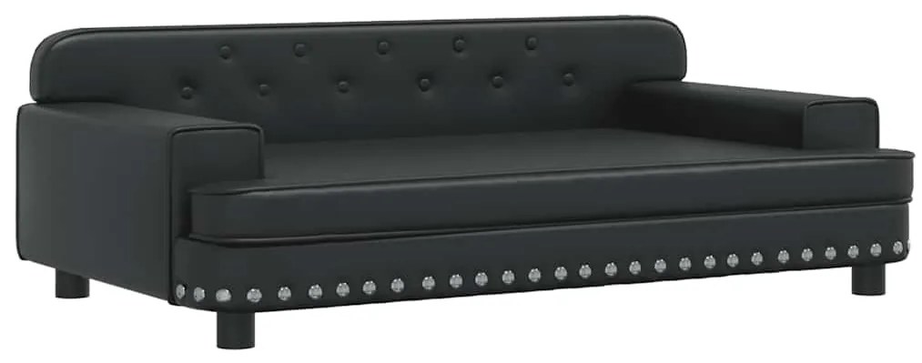 vidaXL Καναπές Παιδικός Μαύρος 90 x 53 x 30 εκ. από Συνθετικό Δέρμα