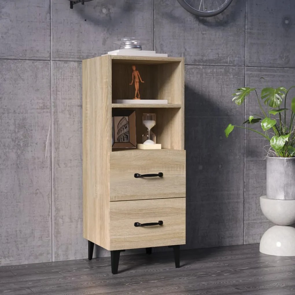 vidaXL Ντουλάπι Sonoma Δρυς 34,5x34x90 εκ. από Επεξεργασμένο Ξύλο