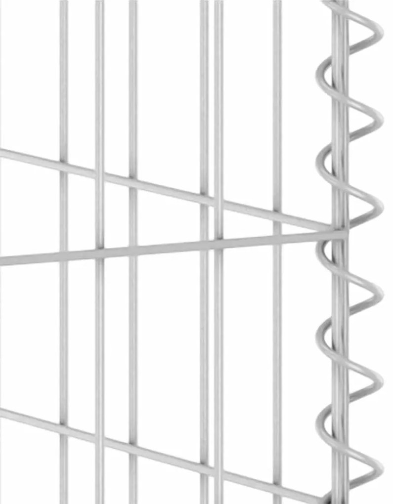 vidaXL Συρματοκιβώτιο Τοίχος για Κάδους 254x100x110 εκ Γαλβαν. Χάλυβας