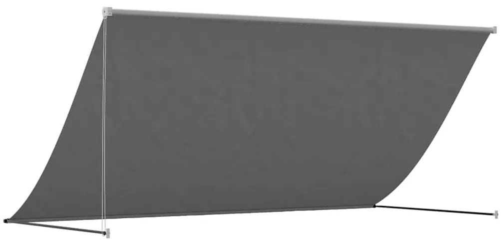 vidaXL Τέντα Συρόμενη Ανθρακί 300 x 150 εκ. από Ύφασμα και Ατσάλι