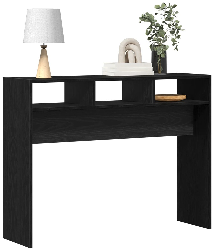 vidaXL Κονσόλα Μαύρη Δρυς 105x30x80 εκ. Φτιαγμένη από ξύλο