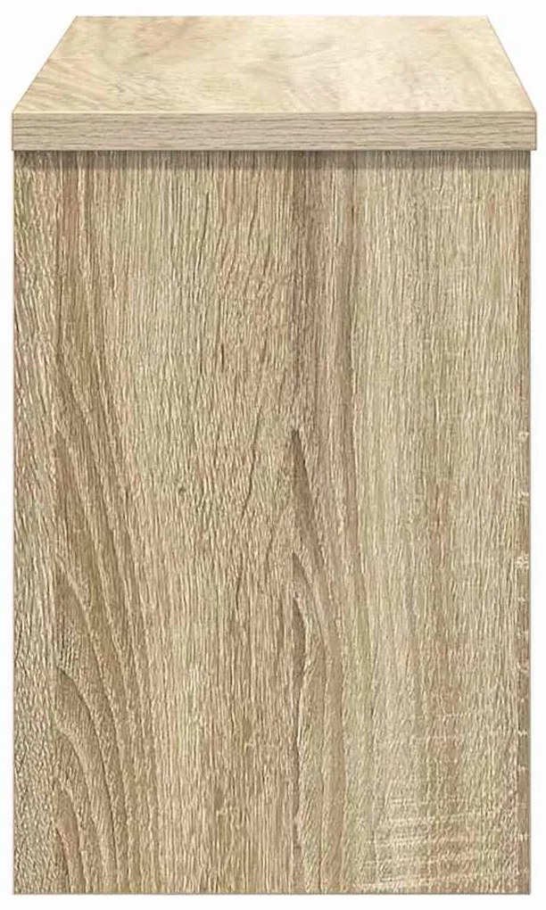 vidaXL Τοίχου Κρεμάστρα με ράφι Επιτοίχιο Δρύς Sonoma 50 x 20 x 30 εκ.