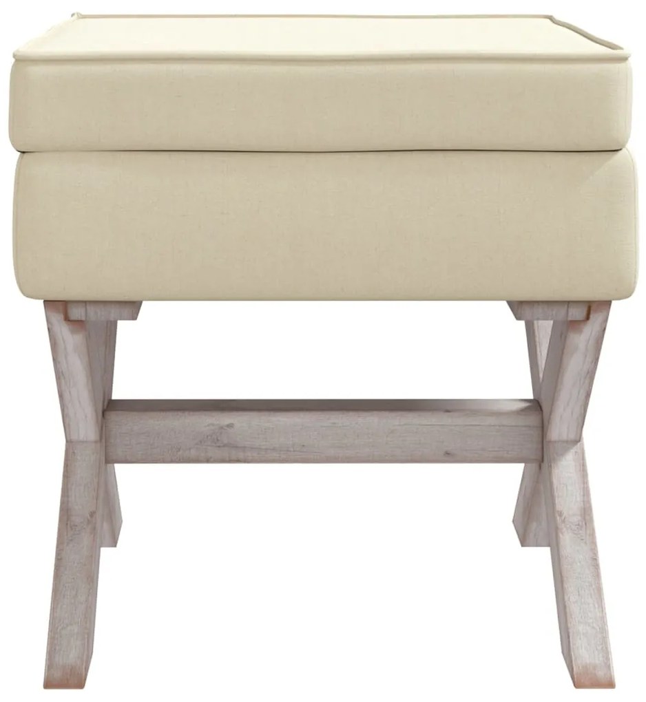 vidaXL Σκαμπό Αποθήκευσης 45 x 45 x 49 εκ. Λινό