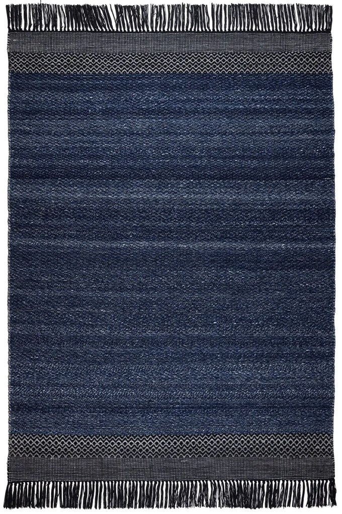 Χαλί Barito BAR 01 Blue-Black Βιοκαρπέτ 140X200cm
