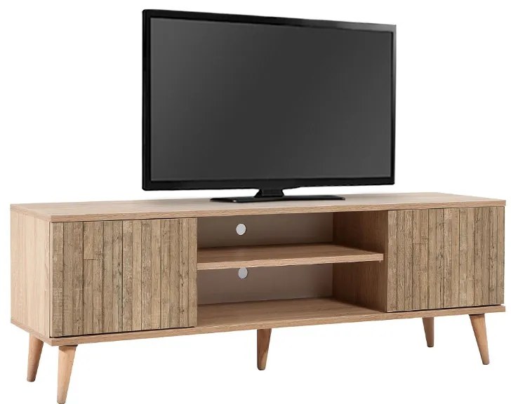Έπιπλο τηλεόρασης Soho Megapap από μελαμίνη χρώμα sonoma 140x40x50 εκ.
