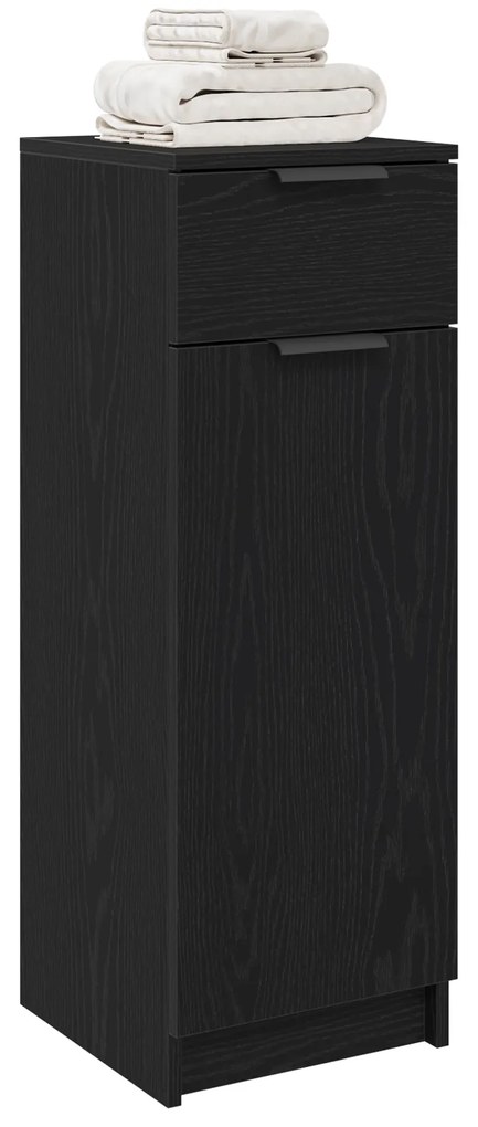 vidaXL ντουλάπι μπάνιου  μαύρη δρυς 32x34x90 cm επεξεργασμένο ξύλο