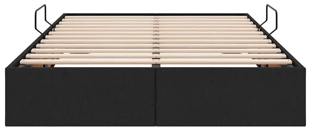 vidaXL Κρεβάτι Αποθήκης με στρώμα Μαύρο 120 x 200 cm ύφασμα