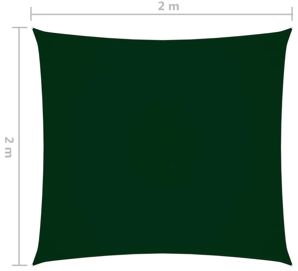 Πανί Σκίασης Τετράγωνο Σκούρο Πράσινο 2x2 μ. από Ύφασμα Oxford - Πράσινο