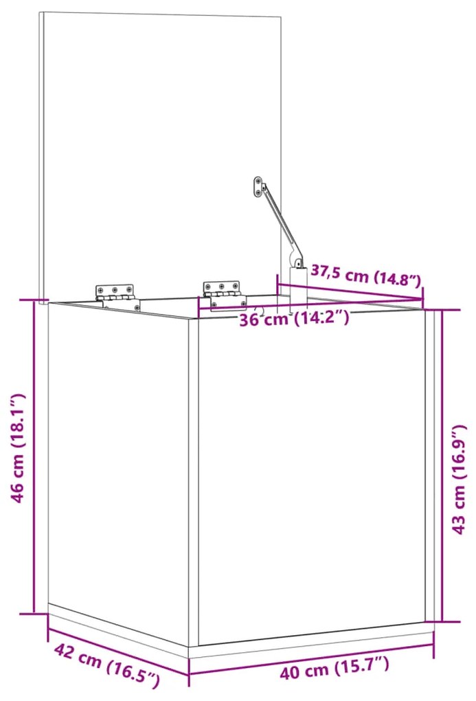 ΚΟΥΤΙ ΑΠΟΘΗΚΕΥΣΗΣ ΚΑΠΝΙΣΤΗ ΔΡΥΣ 40X42X46 ΕΚ. ΕΠΕΞΕΡΓΑΣΜΕΝΟ ΞΥΛΟ 840650