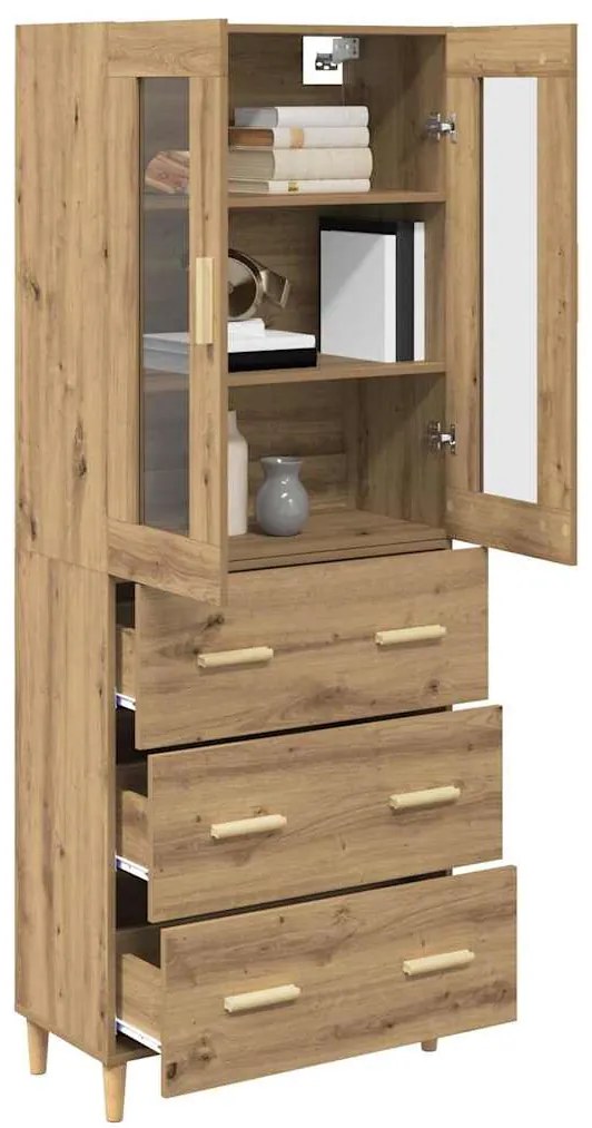 vidaXL Highboard με συρτάρι Artisan Oak 69,5 x 34 x 180 εκ.