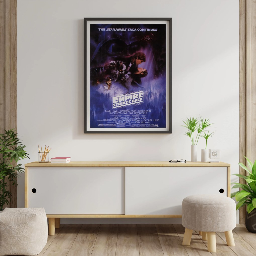 Πόστερ &amp; Κάδρο Star Wars The Empire Strikes Back MV158 30x40cm Μαύρο Ξύλινο Κάδρο (με πόστερ)