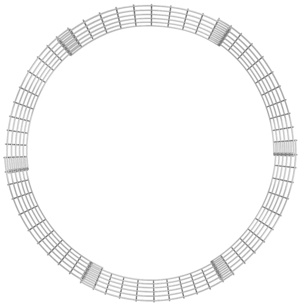 vidaXL Συρματοκιβώτιο-Γλάστρα Στύλος Κυκλική Ø100x50 εκ. Γαλβ. Χάλυβας
