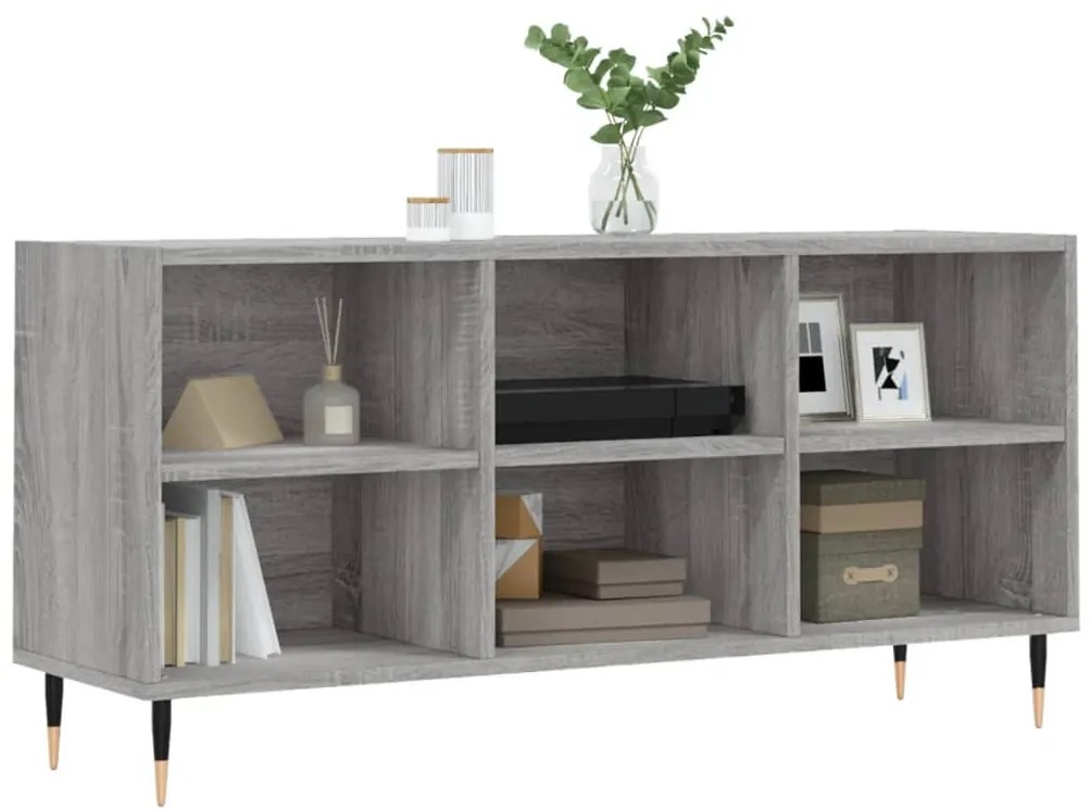 vidaXL Έπιπλο Τηλεόρασης Γκρι Sonoma 103,5x30x50 εκ Επεξεργασμένο Ξύλο