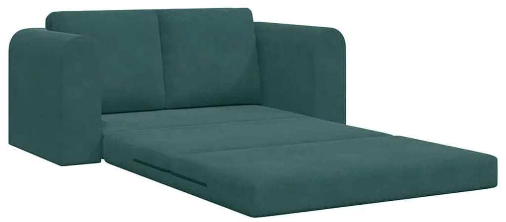 vidaXL Κρεβάτι καναπές Σκούρο πράσινο 148 x 71 x 83 εκ. Βελούδο