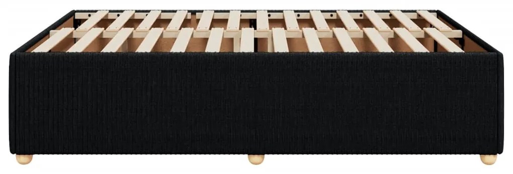 vidaXL Σκελετός Κρεβατιού Χωρίς Στρώμα Μαύρο 140x200 εκ.Υφασμάτινο