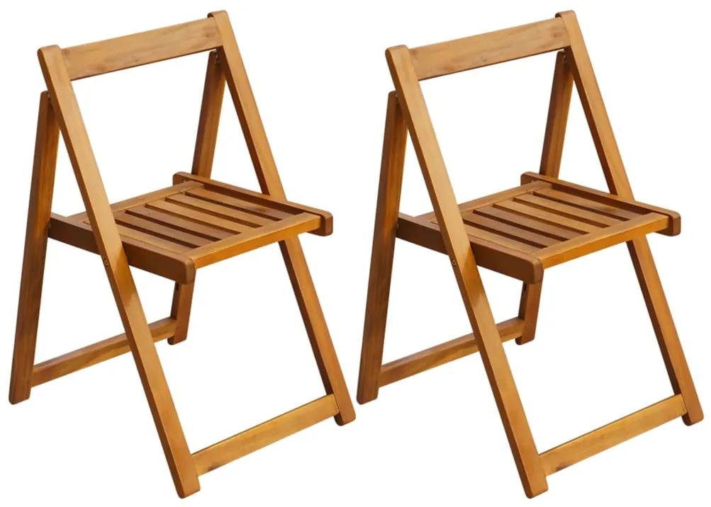 Καρέκλες Κήπου Πτυσσόμενες 2 τεμ. από Μασίφ Ξύλο Ακακίας